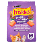 Purina Friskies Dry Cat Food for Adult Cats & Kittens, Surfin’ & Turfin